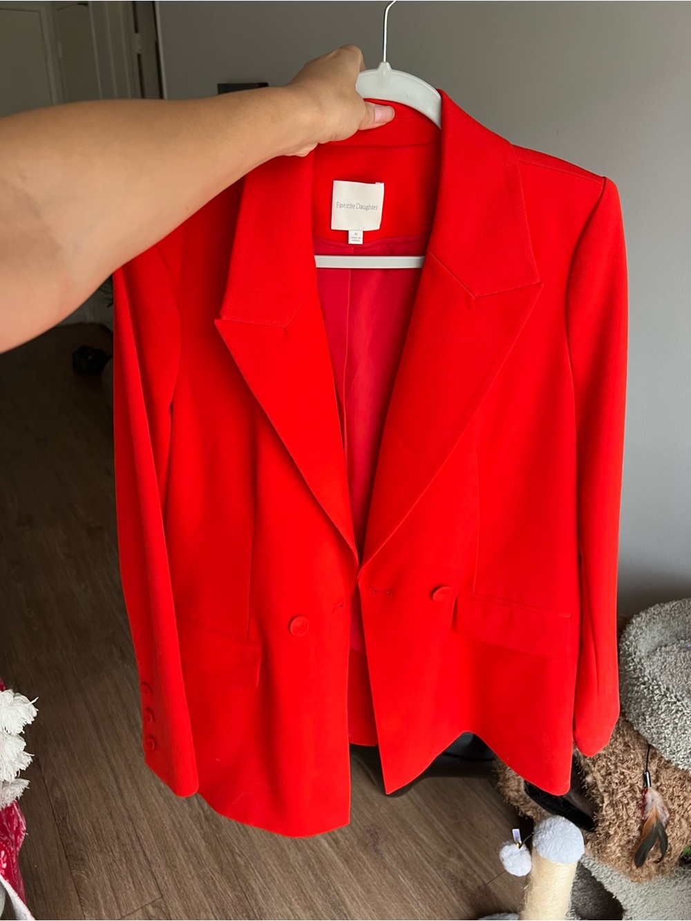 Favorite Daughter Vibrant Red Double-Breasted Blazer